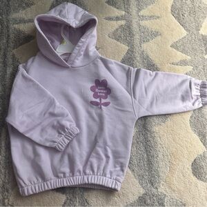 Zara Soft lilac Top with hoodie